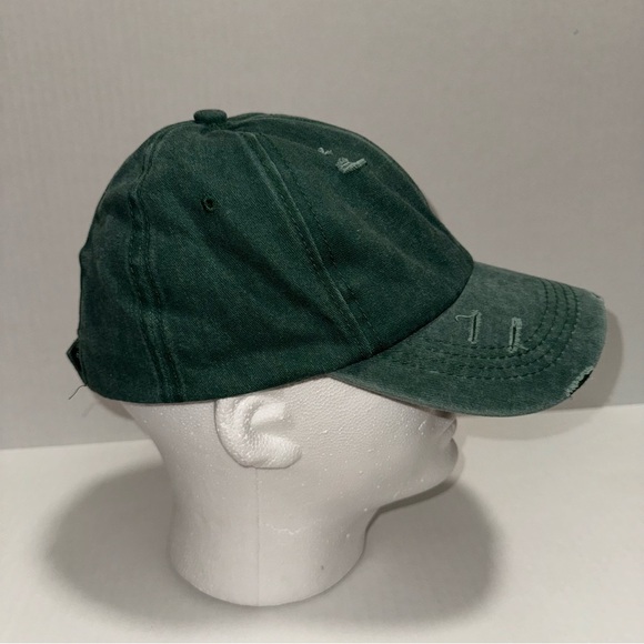 Distressed Sun Hat Wide Brim Adjustable Trucker - Picture 2 of 5